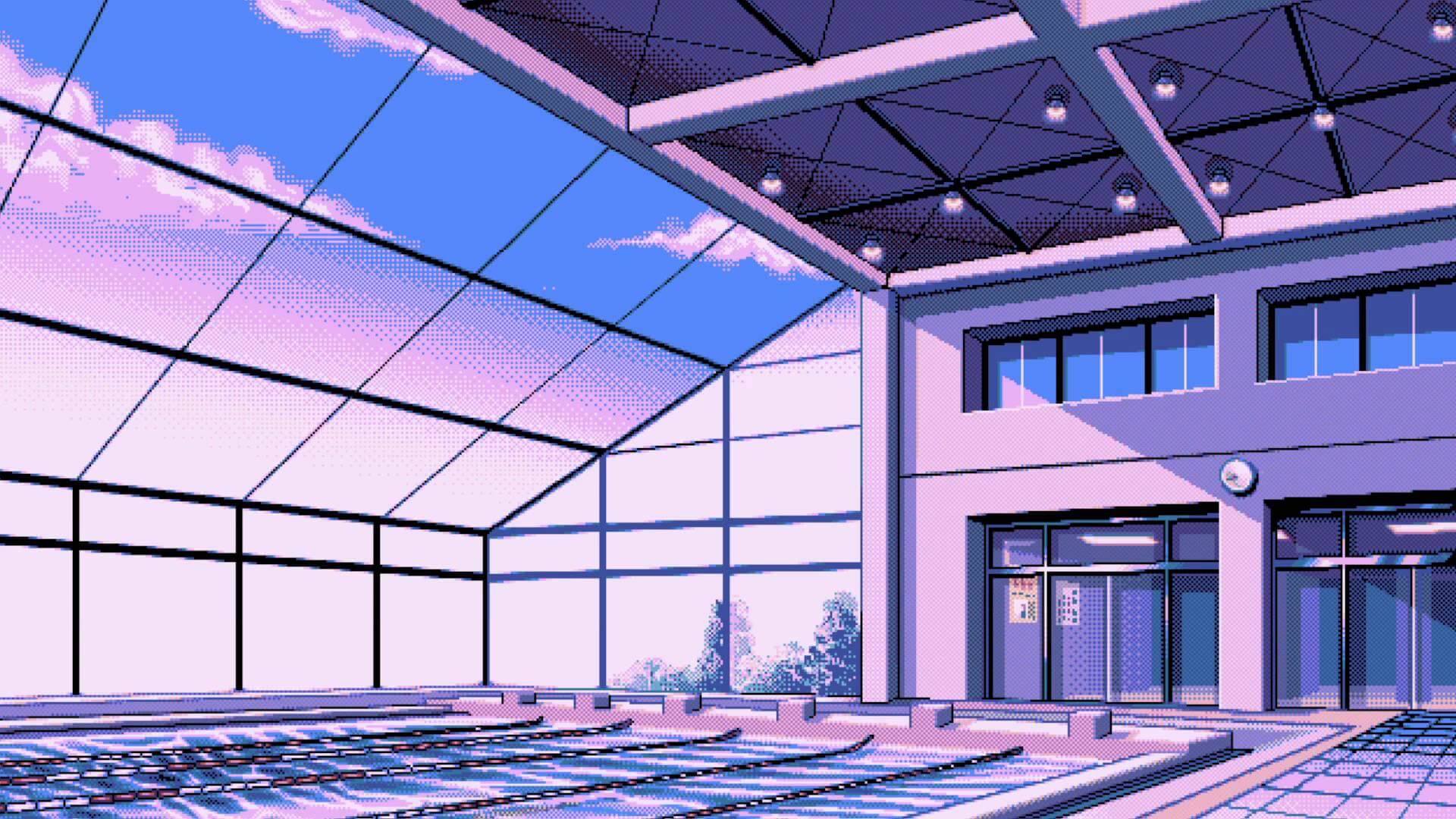 pixelated art of a pool