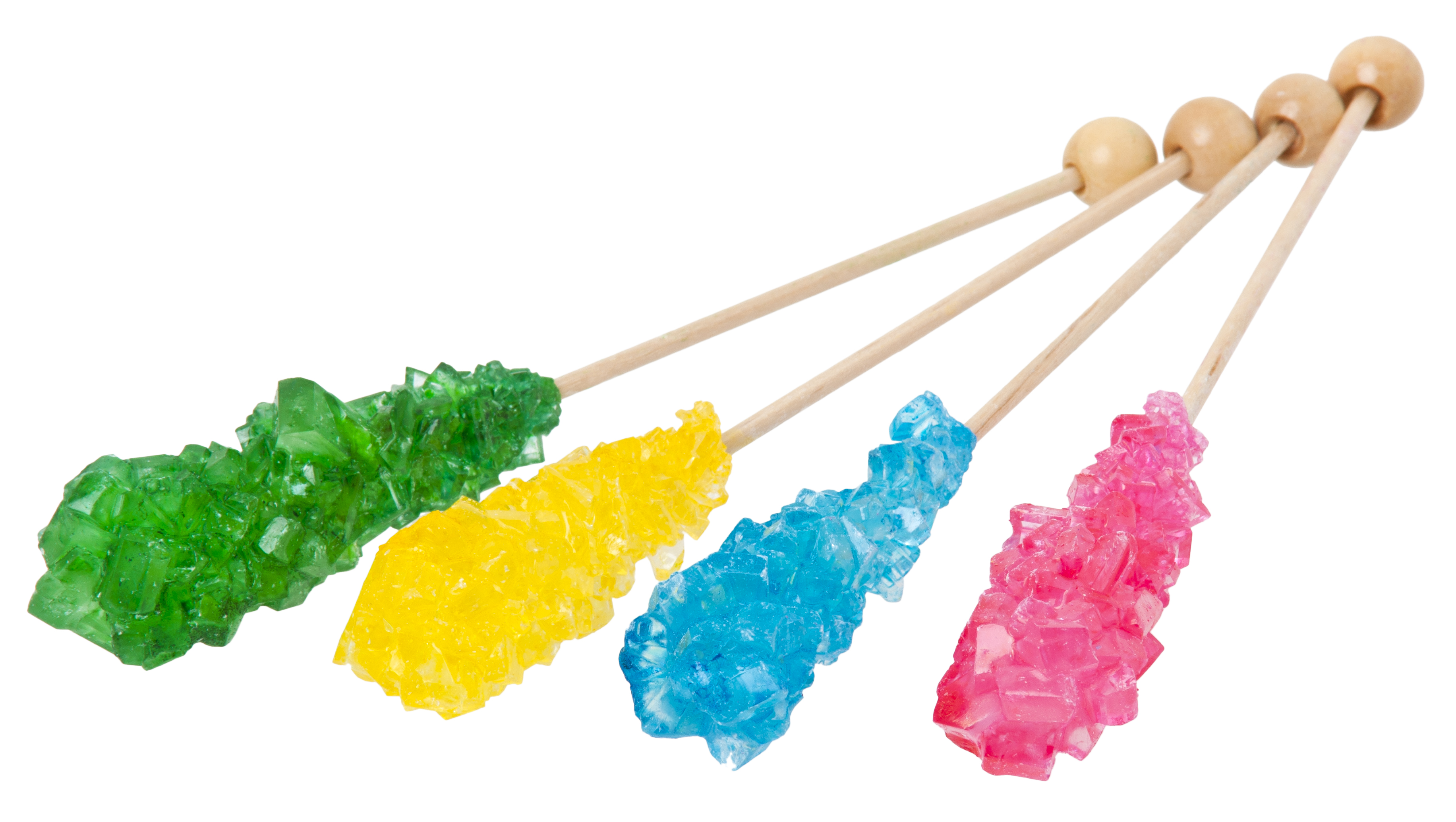 Various flavors of rock candy
